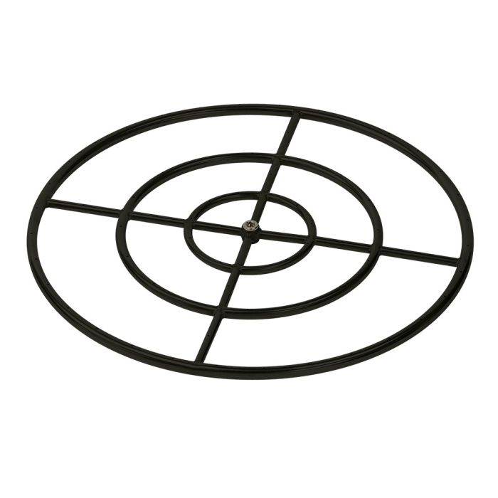Round Fire Pit Burner - Black Steel