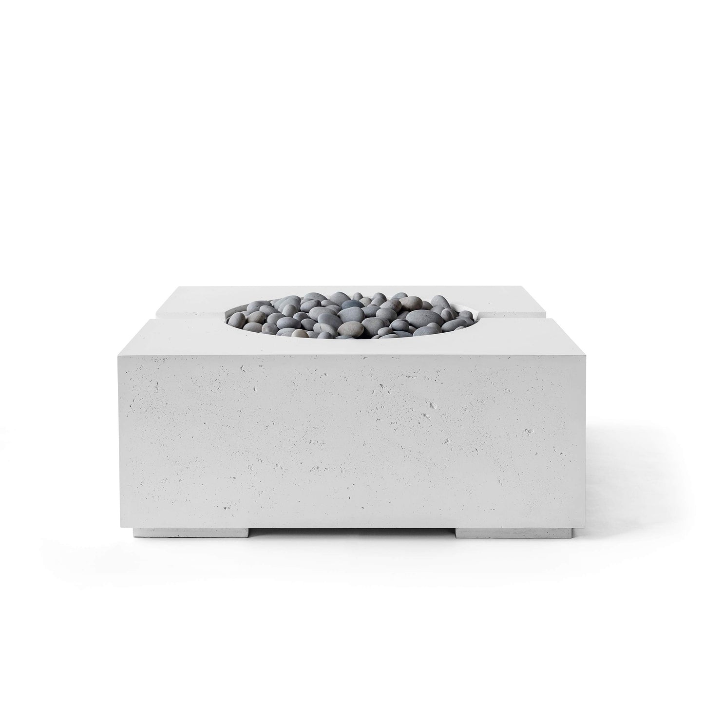 Bravo 32" Square Concrete Fire Pit - Match Lit