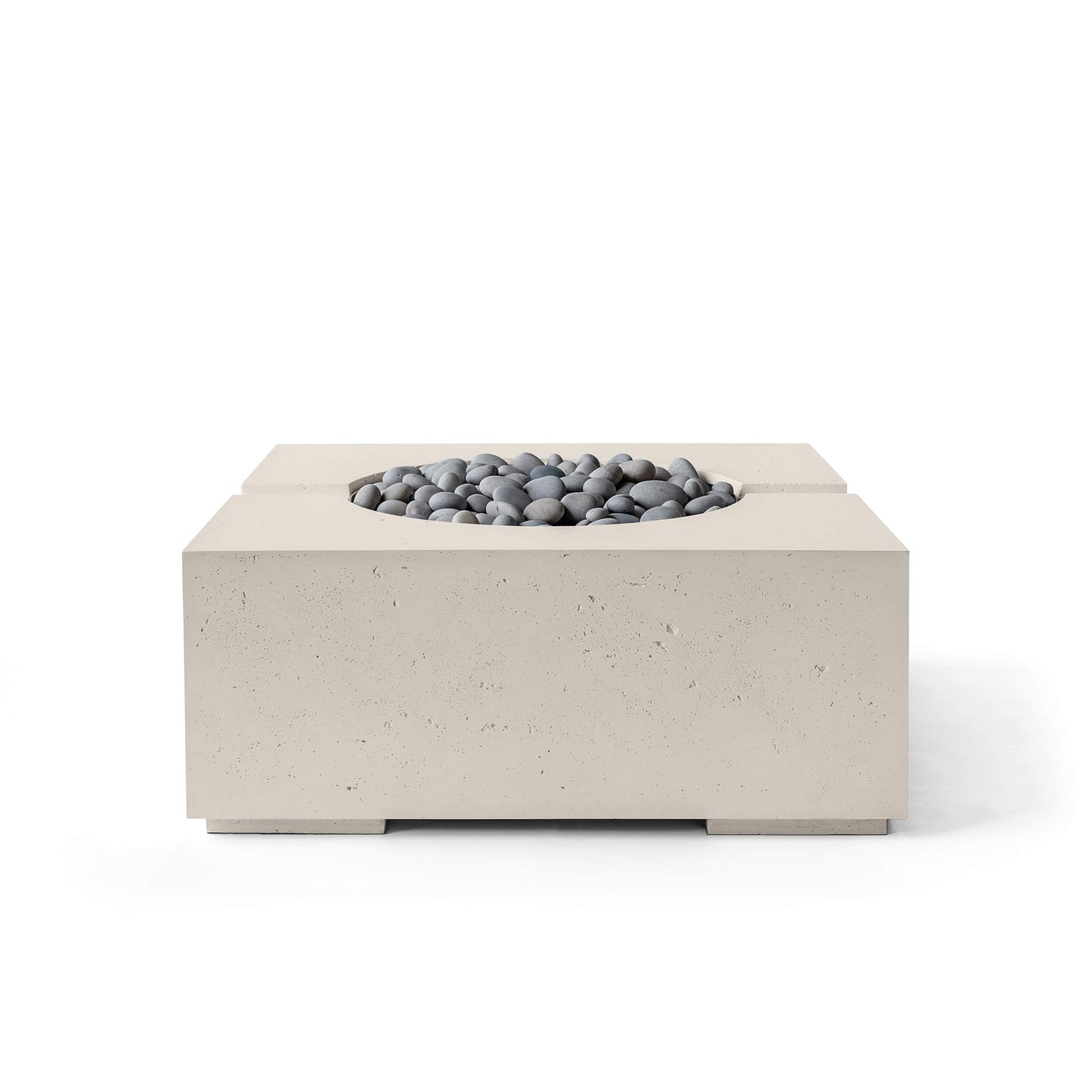 Bravo 32" Square Concrete Fire Pit - Match Lit