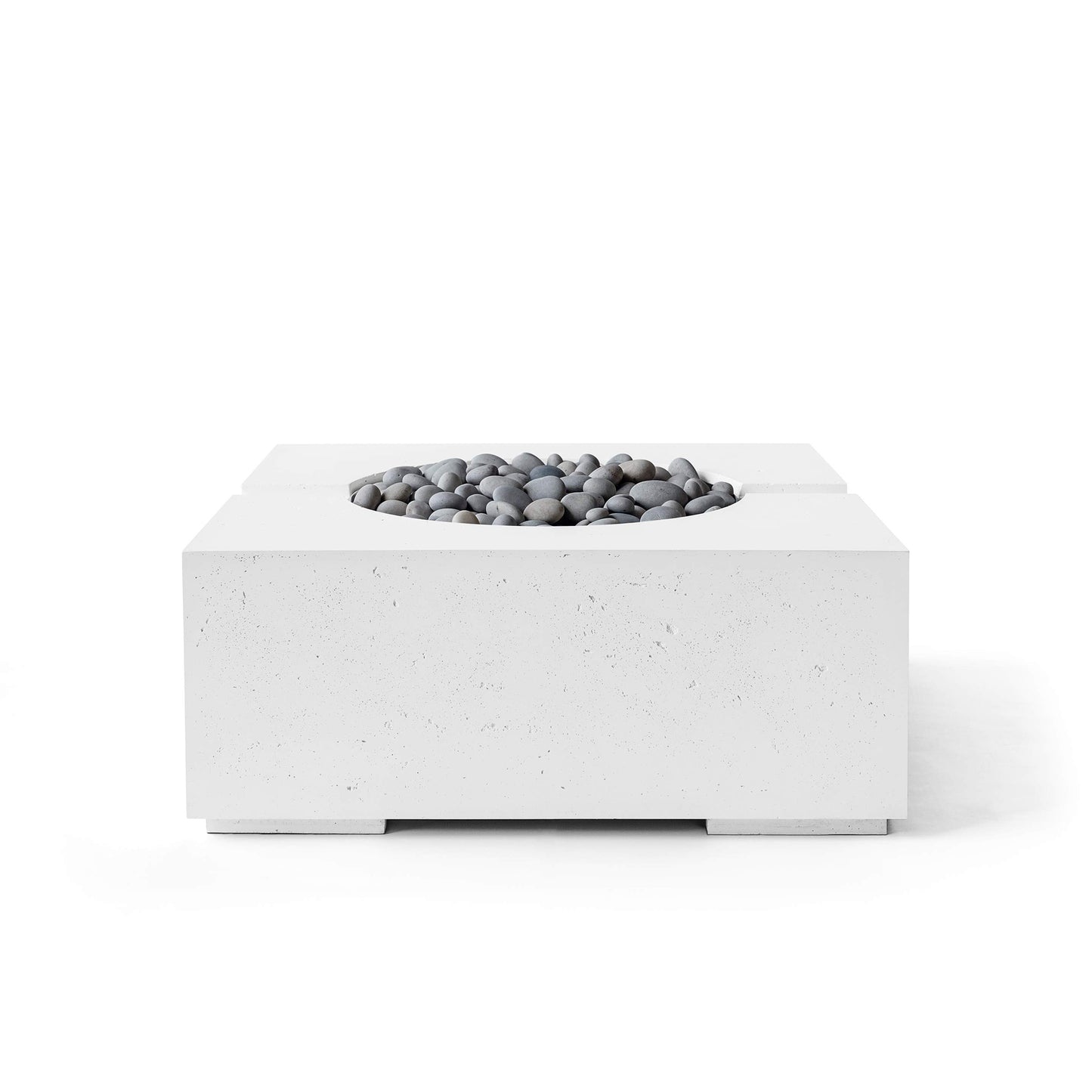 Bravo 32" Square Concrete Fire Pit - Match Lit