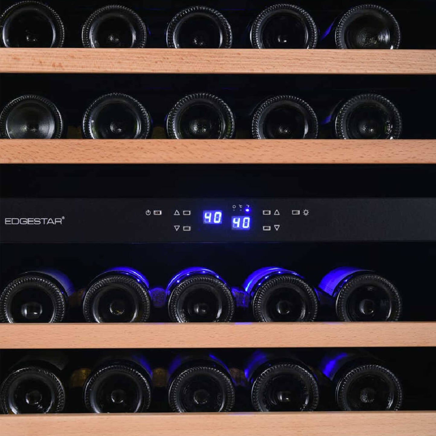 Edgestar Premium 101 Bottle Capacity Built In Dual Zone Wine Cooler 24"