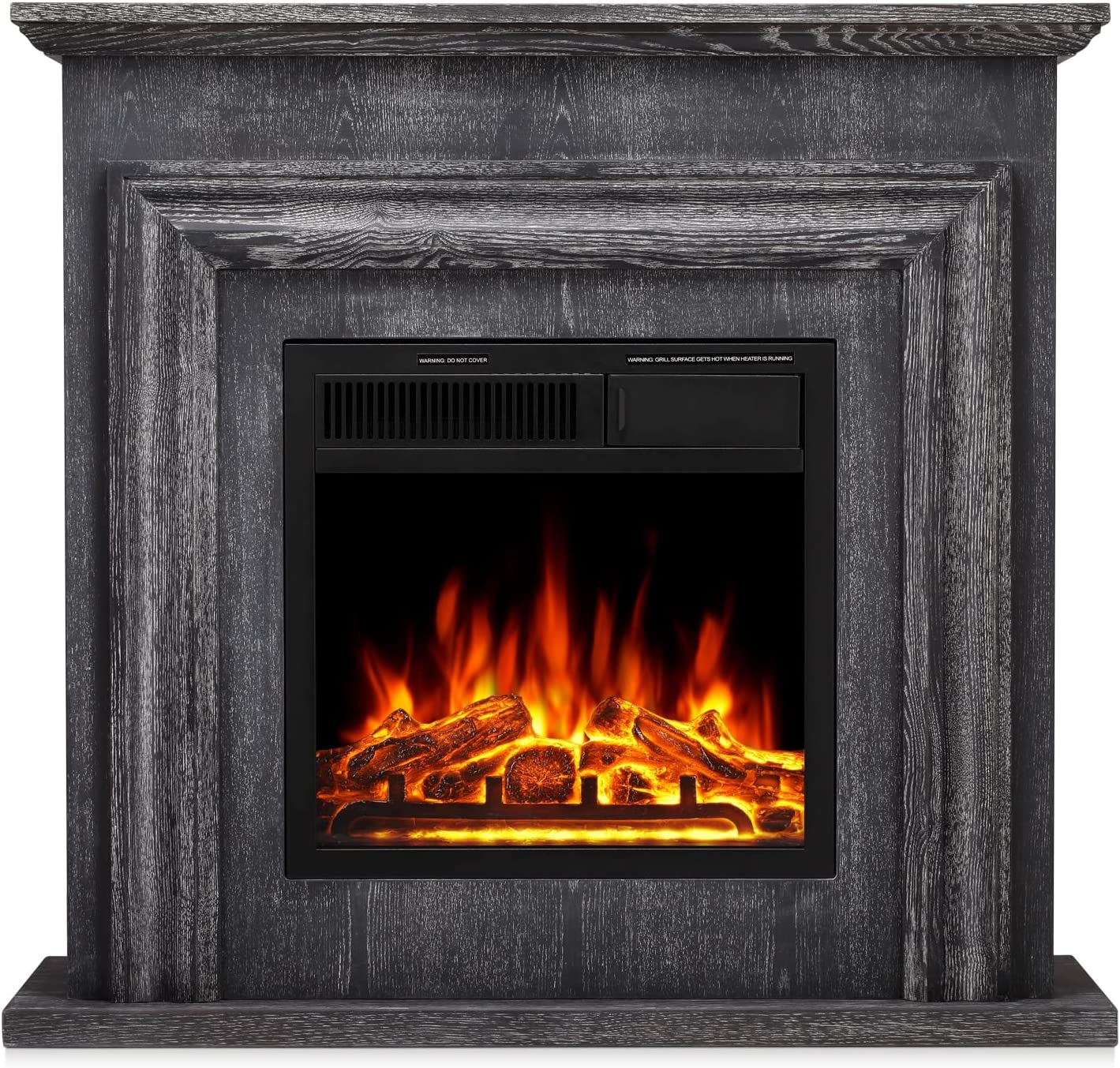 36 Inch Electric Fireplace Mantel Wooden Surround Firebox