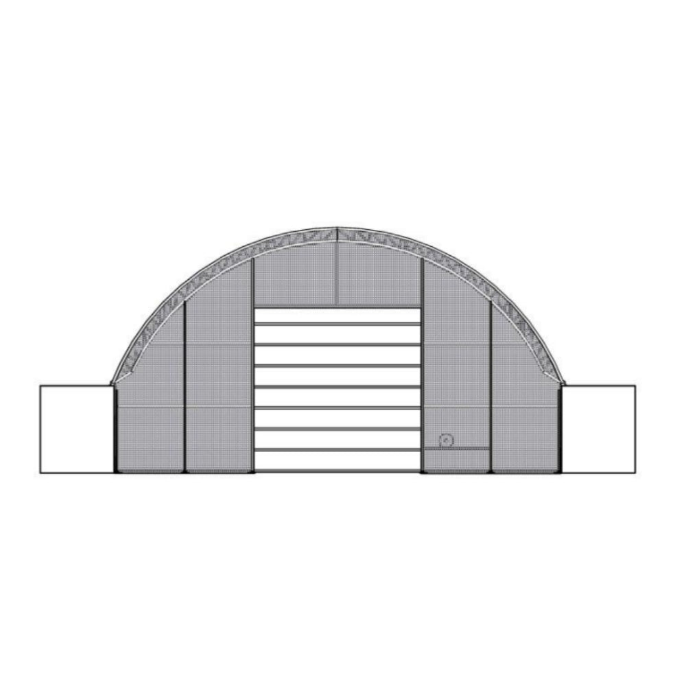 Front Panel with Winch Door for 50FT x 40FT x 17FT Double Truss Container Shelter