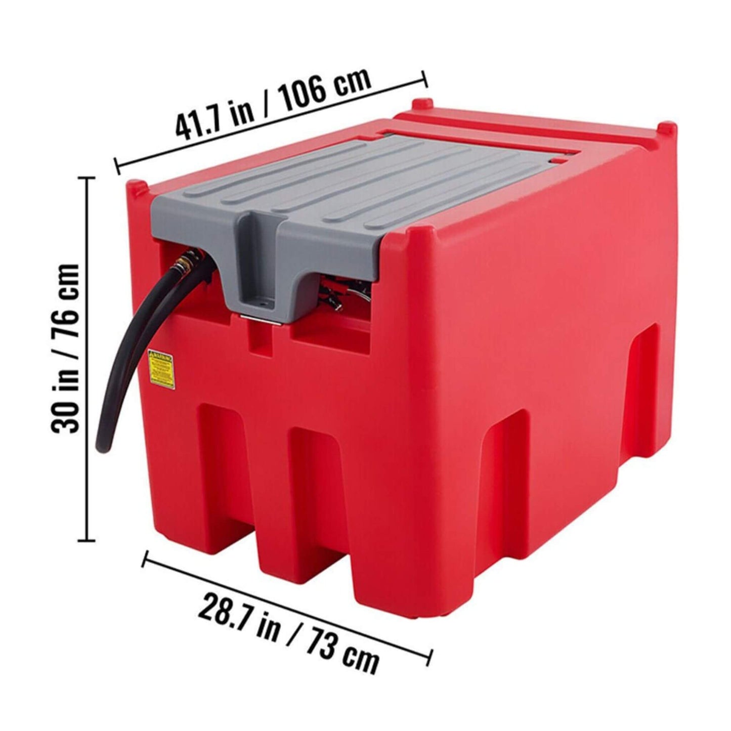 Heavy-Duty 116 Gal Portable Diesel Fuel Transfer Tank with Automatic Pump & Hose