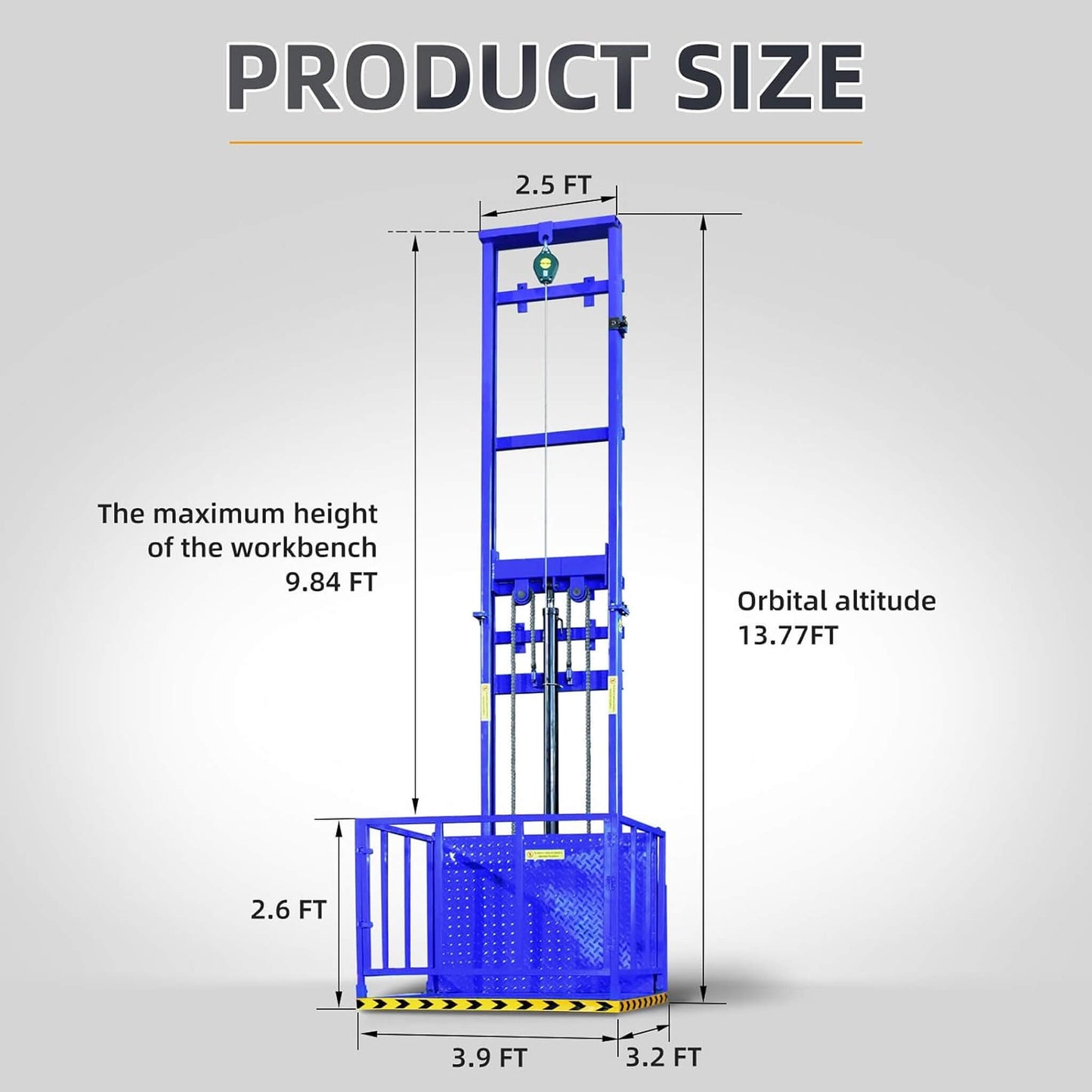 Heavy-Duty 2200 LBS Electric Hydraulic Lift Platform with Anti-Fall