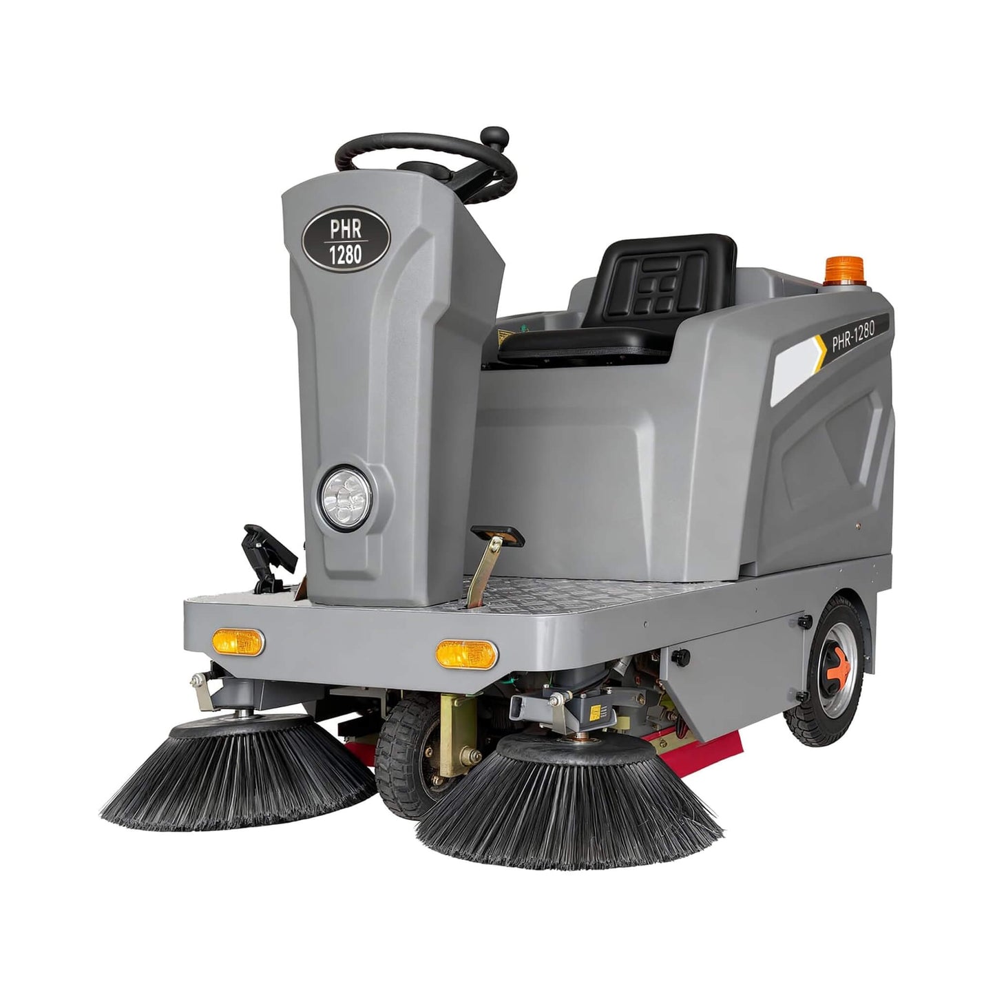 Heavy-Duty 51-Inch Electric Ride-On Floor Industrial Sweeper with Dustbin & Water Tank
