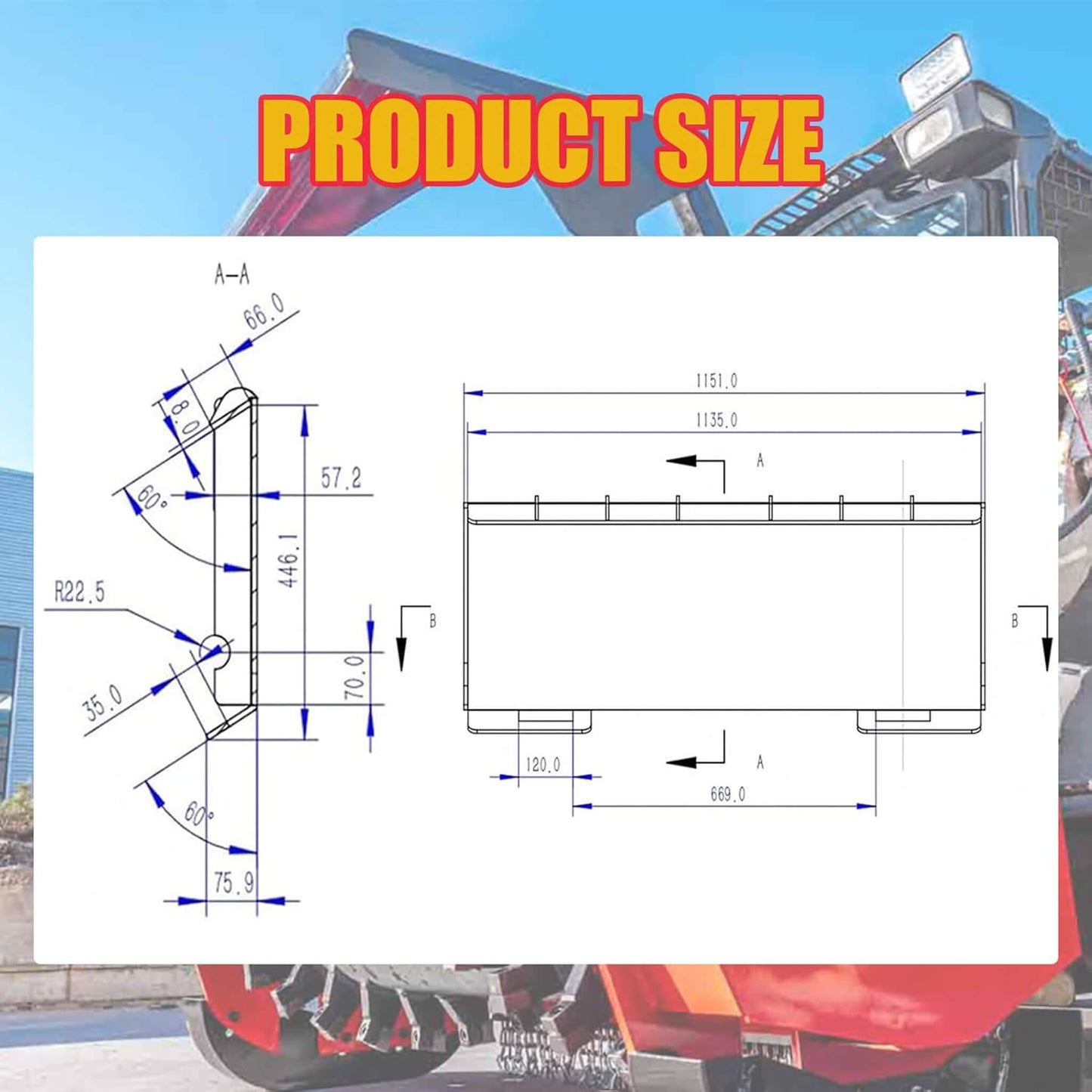 Heavy-Duty 72-Inch Hydraulic Forestry Mulcher Skid Steer Loader Attachment