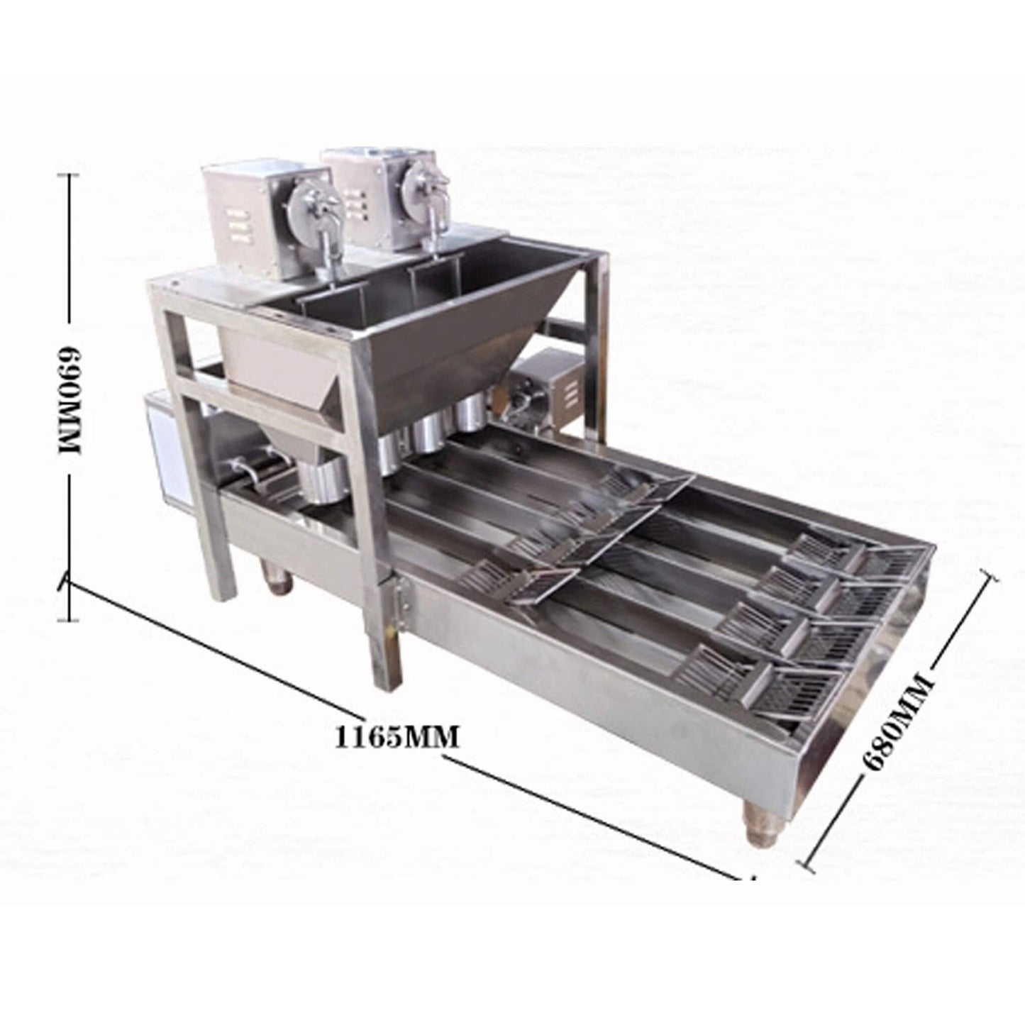 Heavy Duty Automatic Commercial 4-Row Donut Maker Machine