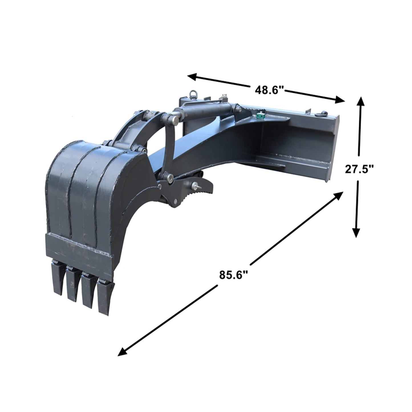 Heavy-Duty Universal Skid Steer Backhoe Digger Bucket Attachment with Universal Quick Attach Plate