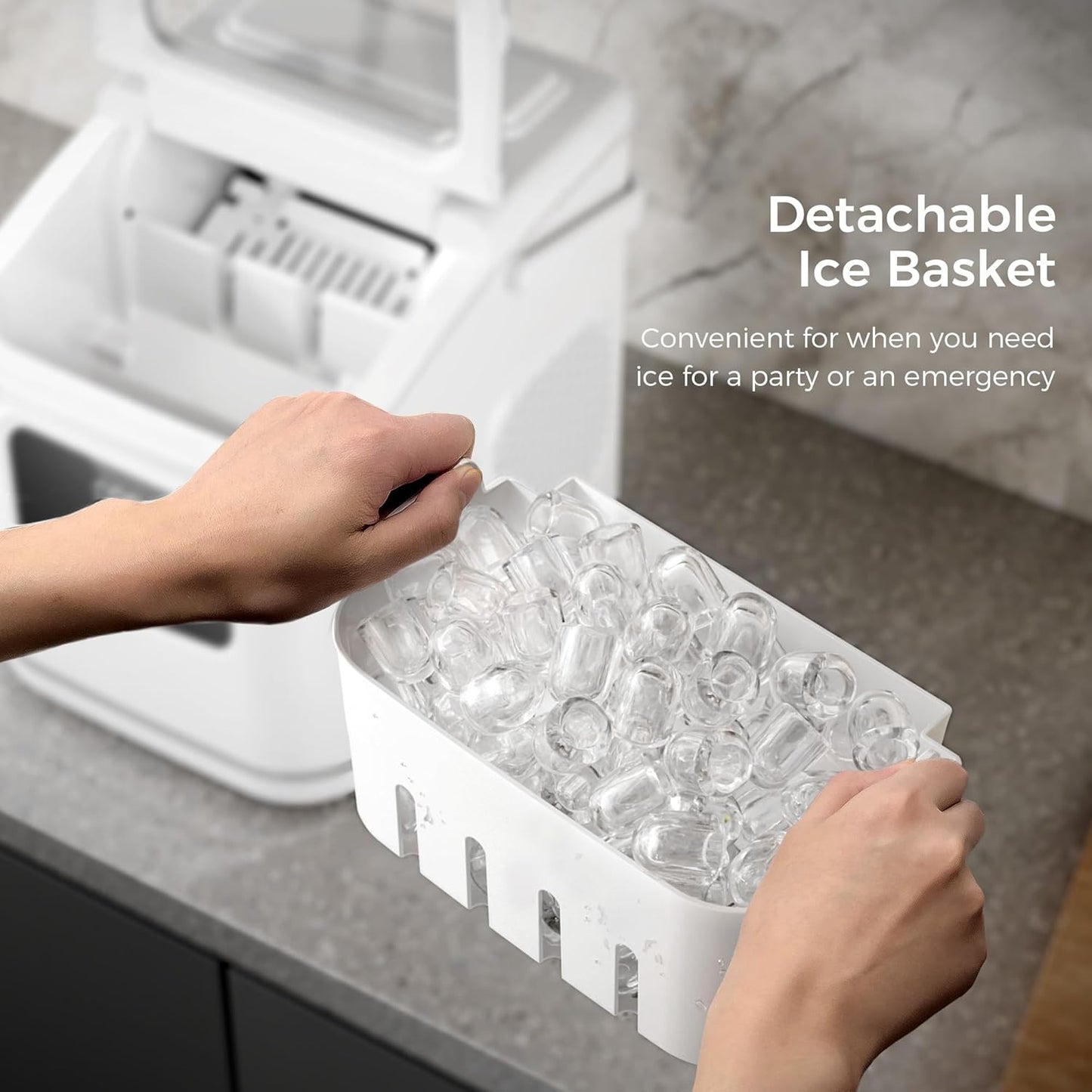 Ice Makers Countertop with LED Screen Control Panel Z5812KH