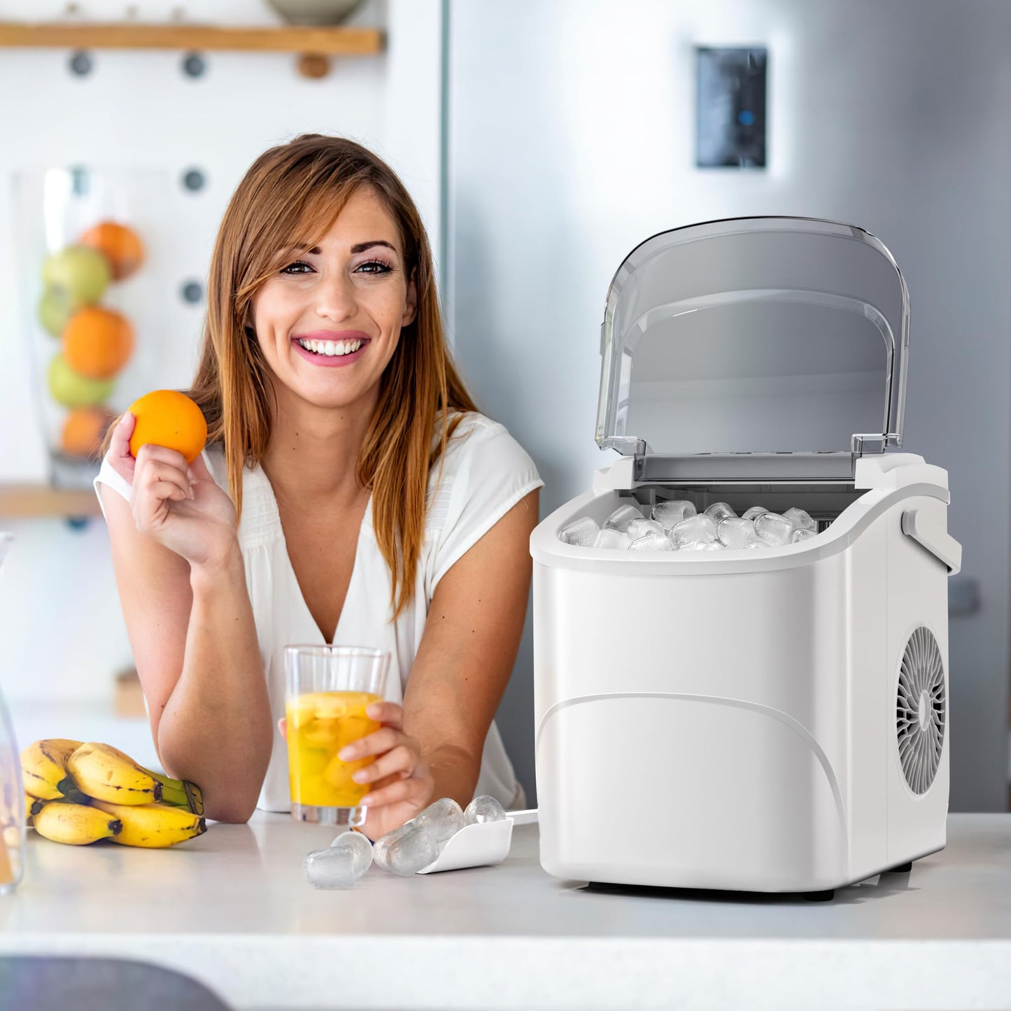 Kismile Ice Makers Countertop with Handle Z5812B