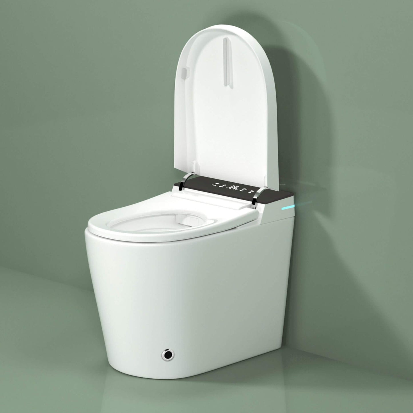 Nuvia Modern Compact Smart Tankless Toilet with Bidet, Auto Open, Auto Flush, Heated Seat and Air Dryer