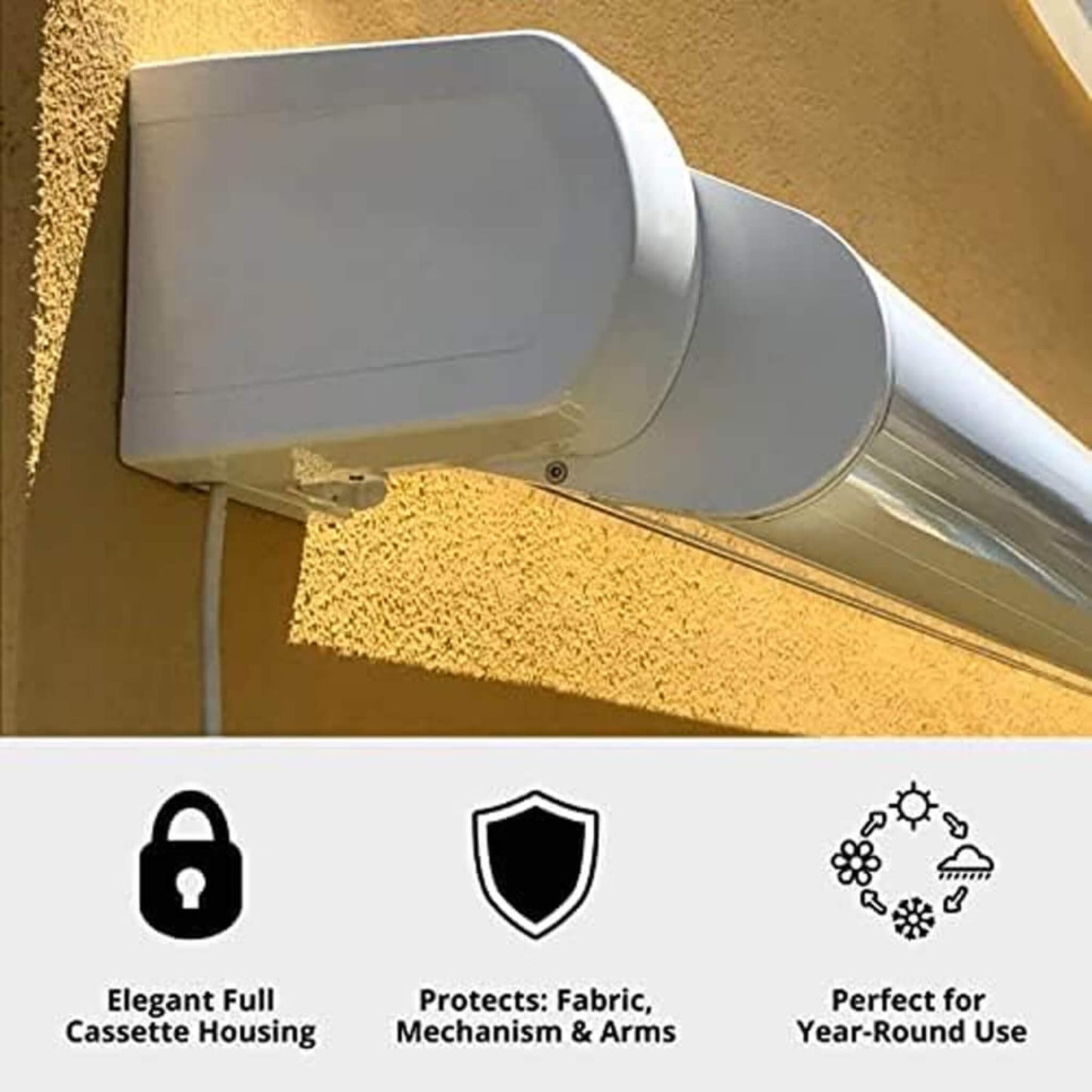 Multiple Awnings Brasilia Slim Premium Full-Cassette Retractable Sun Shade Awning