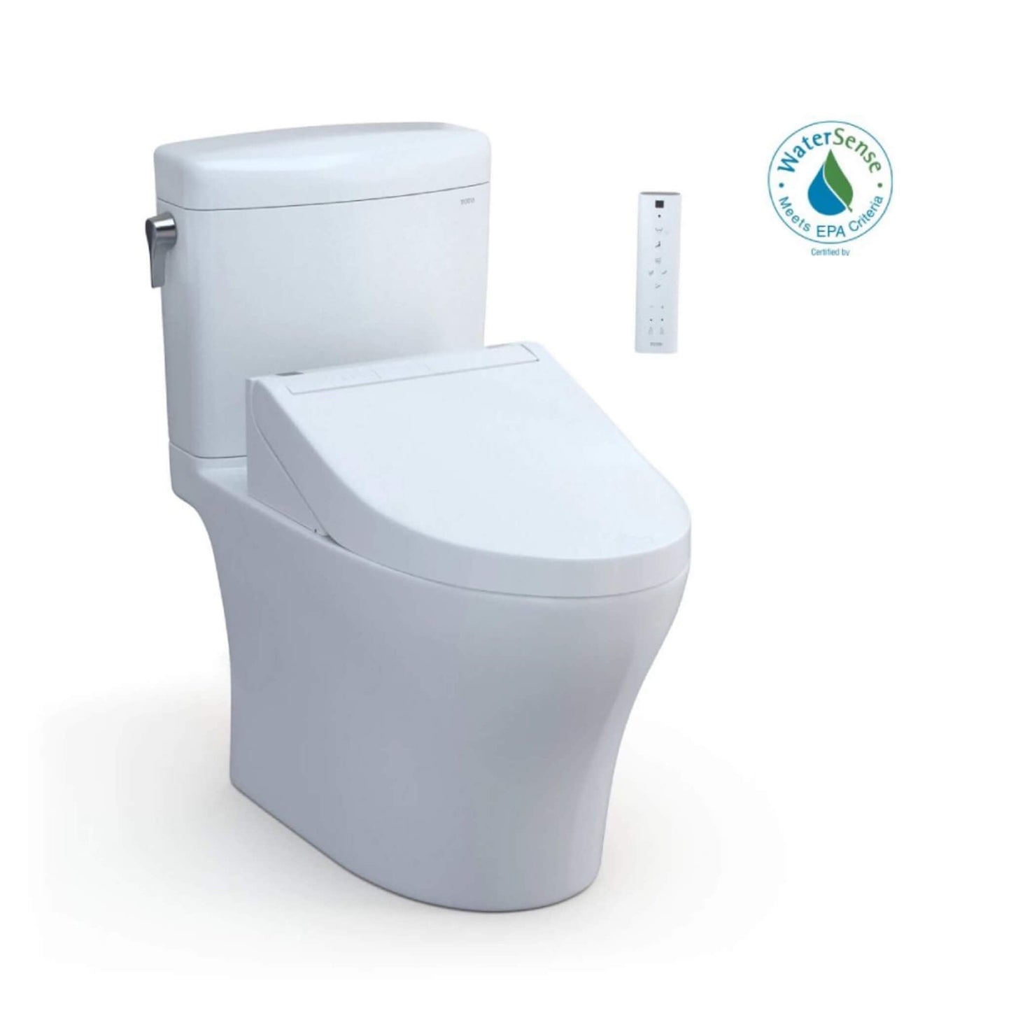 TOTO Aquia IV Cube Washlet C5 with 0.9 GPF and 1.28 GPF Elongated Dual Flush Bidet Toilet