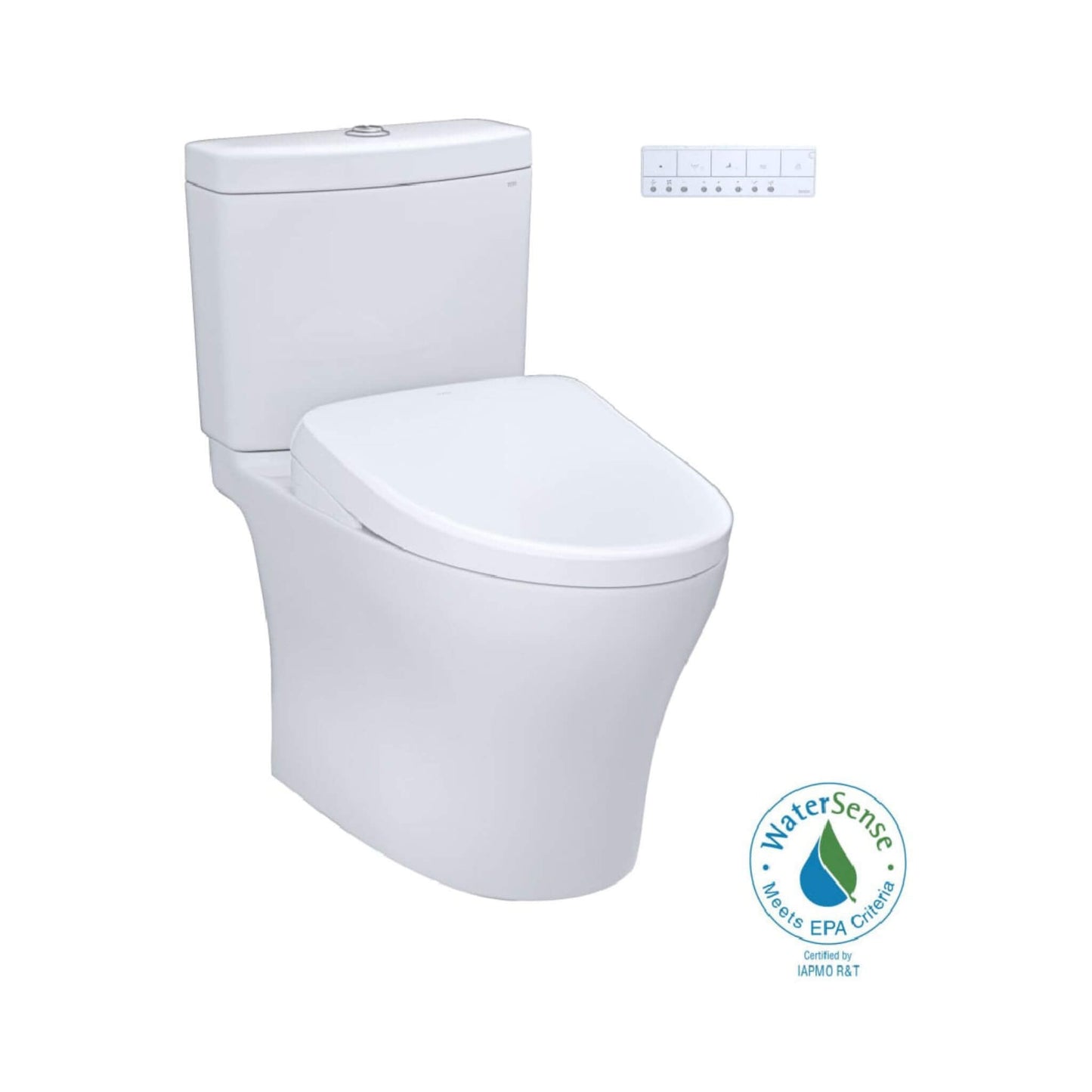 TOTO Aquia IV Dual Flush Elongated Chair Height Toilet with Washlet S7A