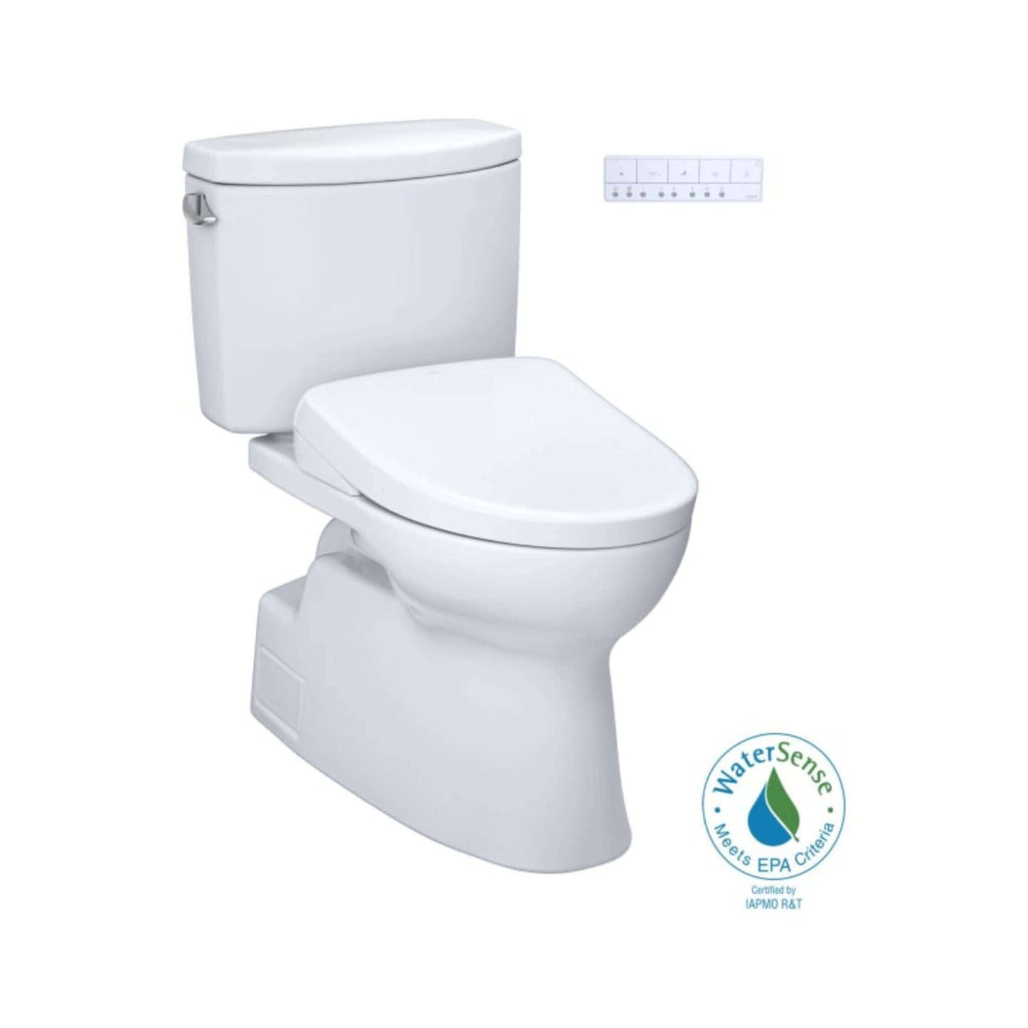 TOTO Vespin II 1.28 GPF Chair Height Elongated Toilet with Washlet+ S7 Bidet Seat