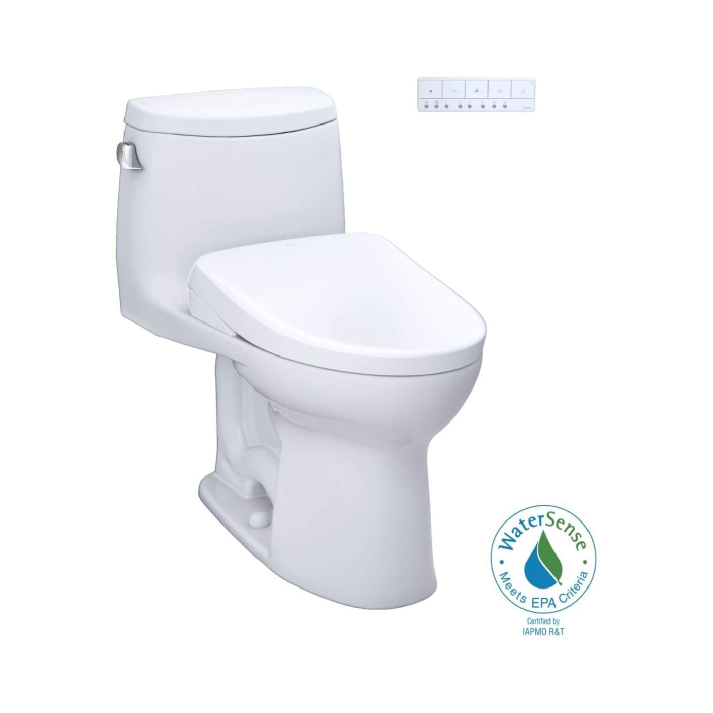 TOTO Ultramax II 1.28 GPF One Piece Elongated Chair Height with Washlet S7 Bidet Seat Soft Close