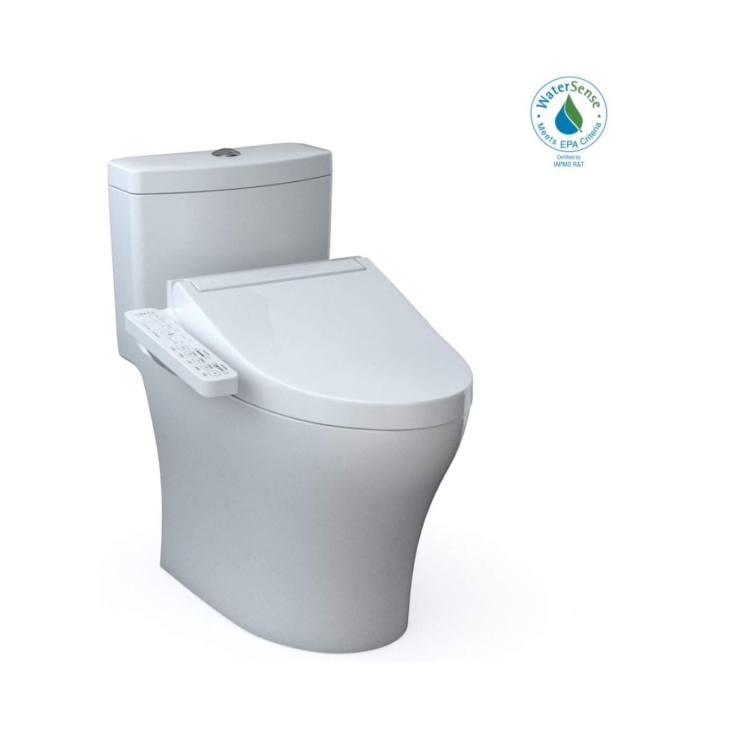 TOTO Aquia IV 1.28 GPF and 0.9 GPF Dual Flush Elongated Chair Height Toilet with C2 Bidet Seat