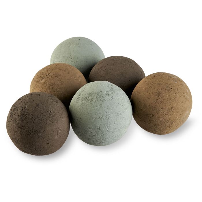 4" Lite Stone Fire Balls - Set of 6