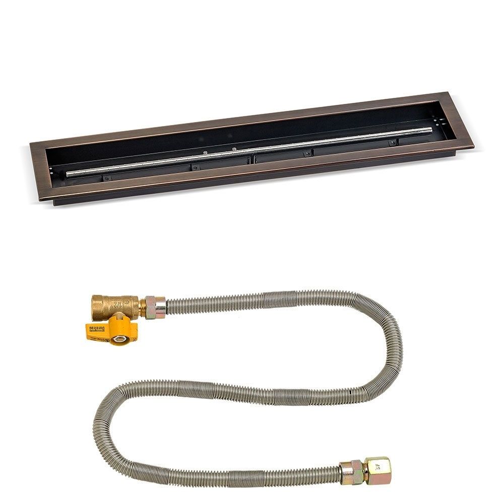 Linear Oil Rubbed Bronze Drop-In Pan with Match Lit Kit