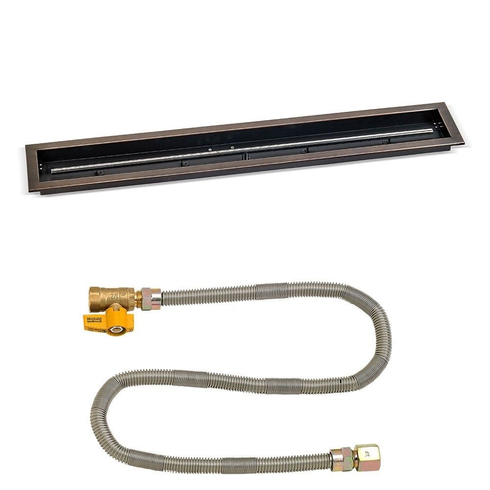 Linear Oil Rubbed Bronze Drop-In Pan with Match Lit Kit