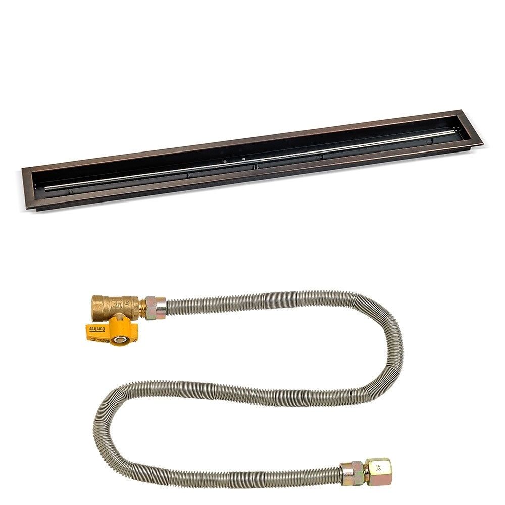 Linear Oil Rubbed Bronze Drop-In Pan with Match Lit Kit