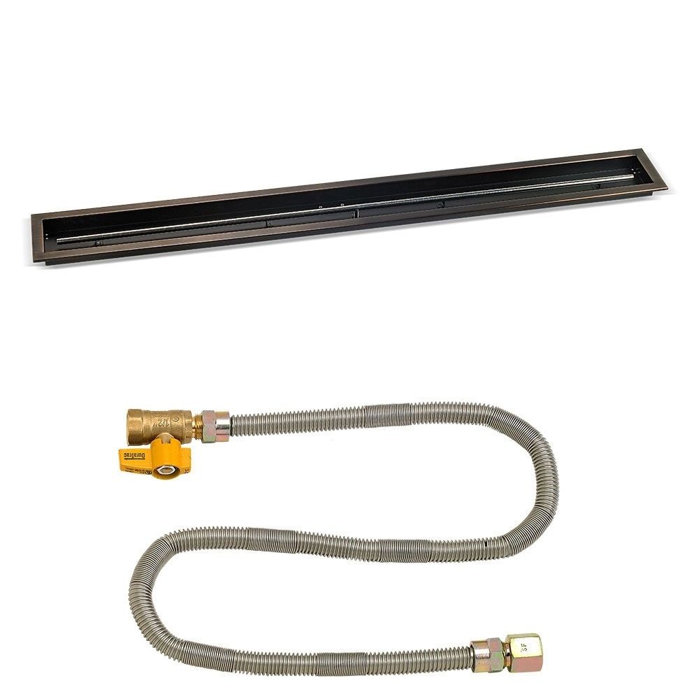 Linear Oil Rubbed Bronze Drop-In Pan with Match Lit Kit