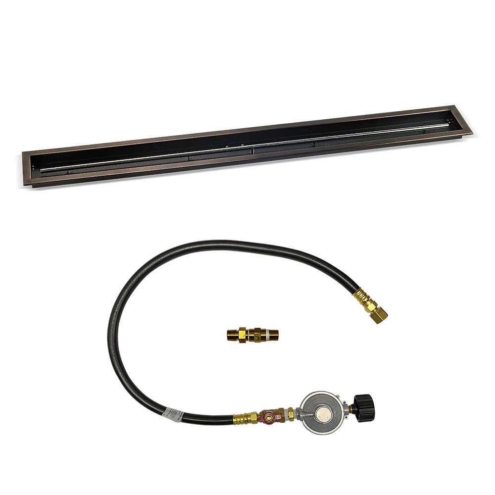 Linear Oil Rubbed Bronze Drop-In Pan with Match Lit Kit