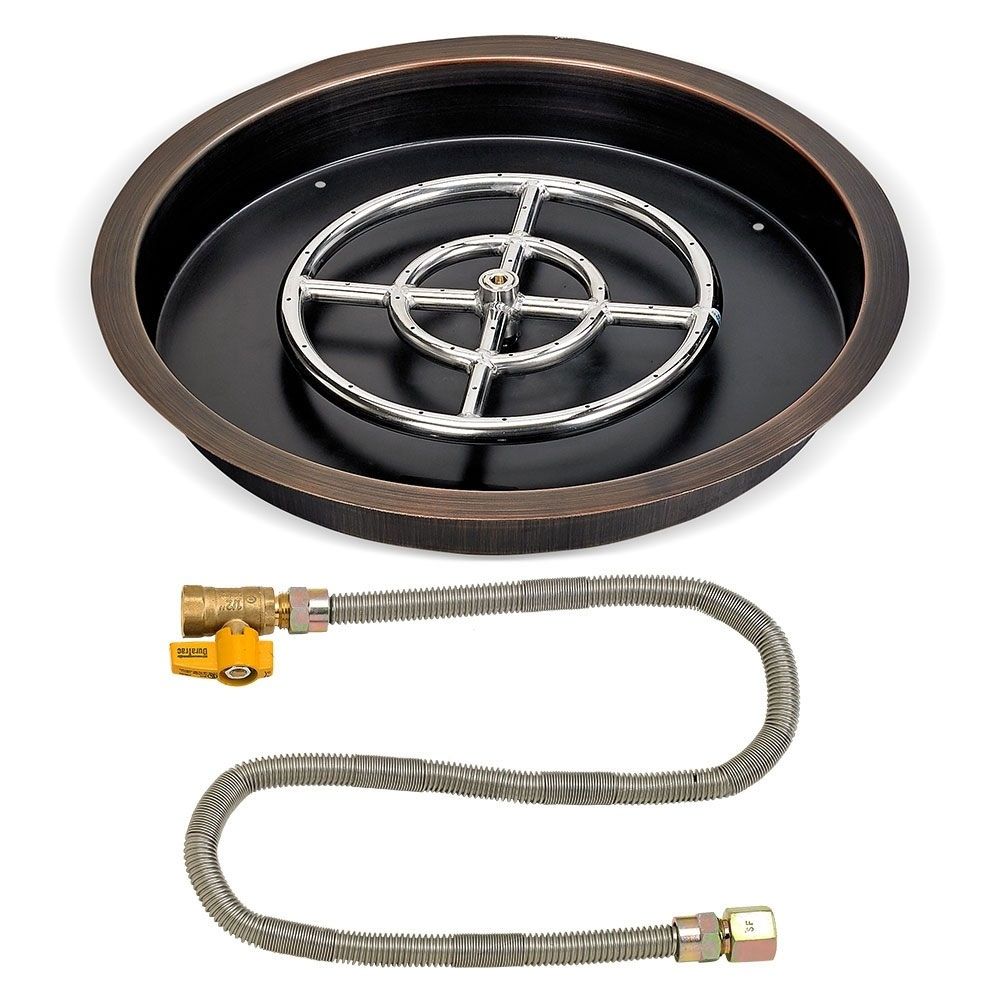 Round Oil Rubbed Drop-In Pan with Match Lit Kit