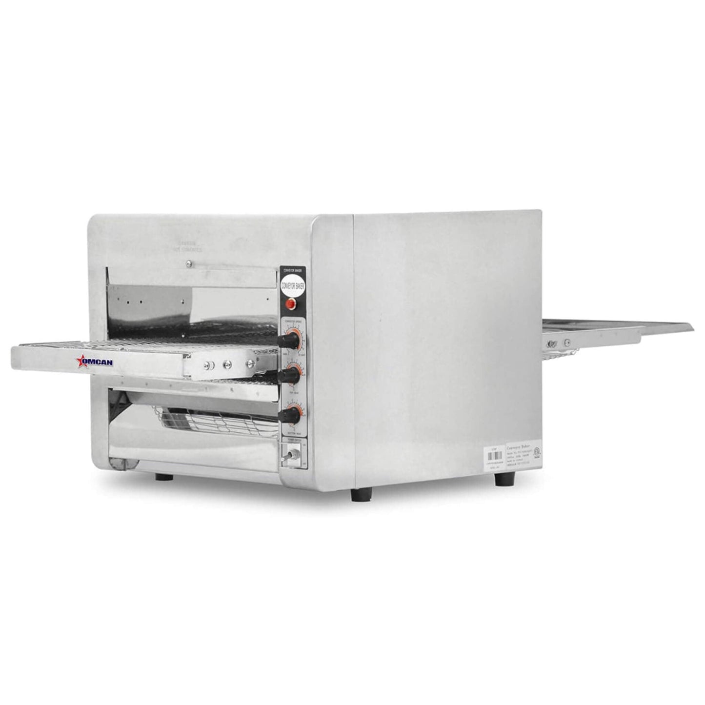 Omcan Premium Commercial Stainless Steel Conveyor Restaurant Countertop Pizza Baking Oven 3600W