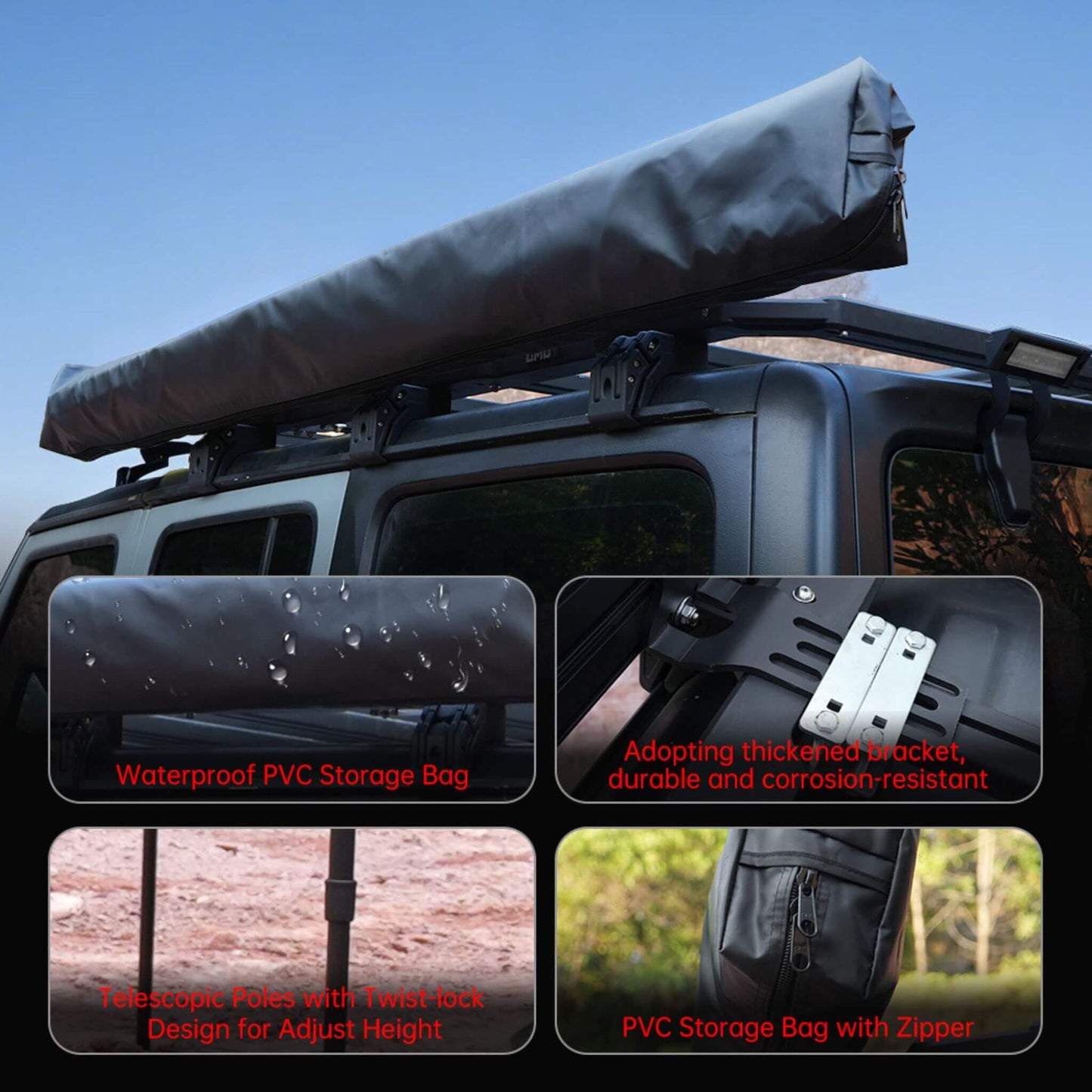 Trailora Premium All-Weather Top Only Multi-Functional 270 Degree Outdoor Awning House Tent