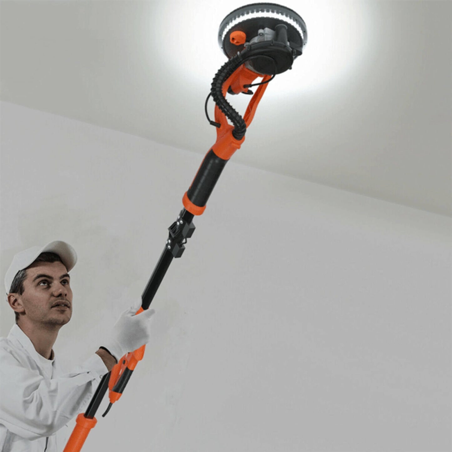Professional Electric Drywall Ceiling Pole Sander with Vacuum, 750W