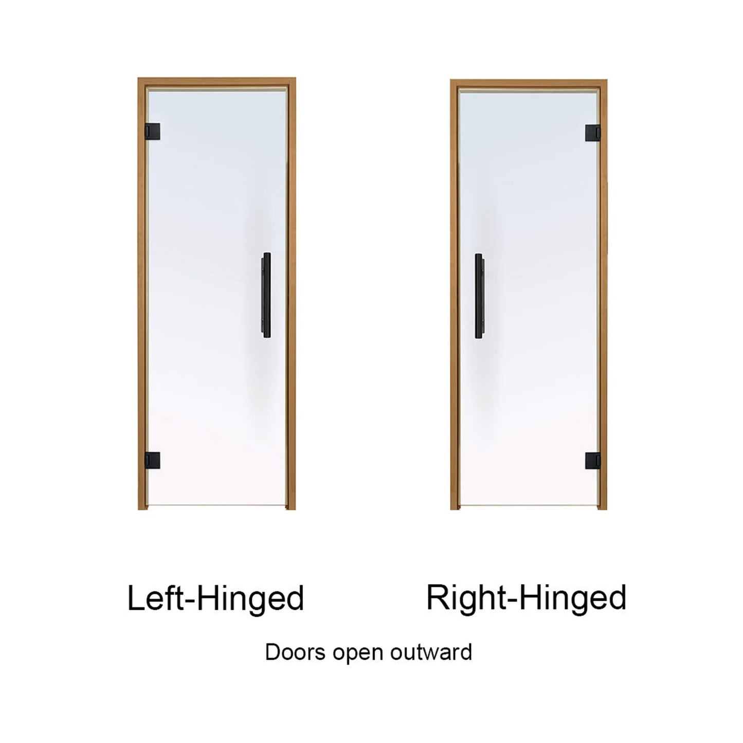 Prosaunas 24X81 Thermo-Aspen Prehung Clear Glass Sauna Door