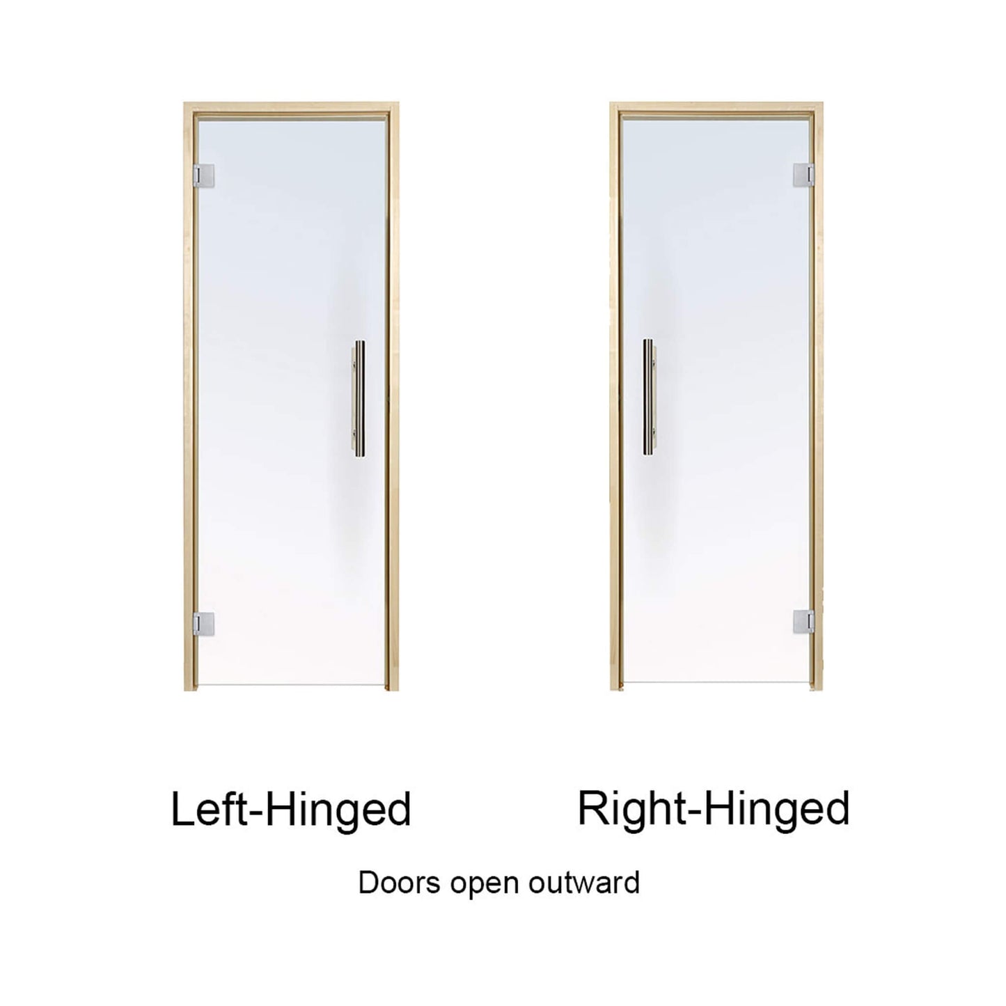 Prosaunas 36X81 Aspen Clear ADA Glass Sauna Door
