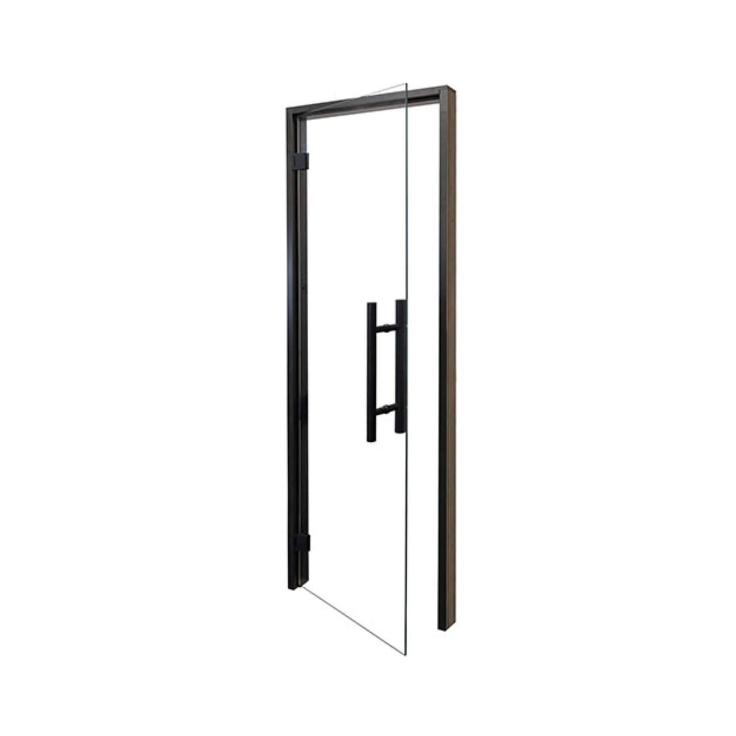 Prosaunas 24" x 81" Black Alder Clear Glass Sauna Door