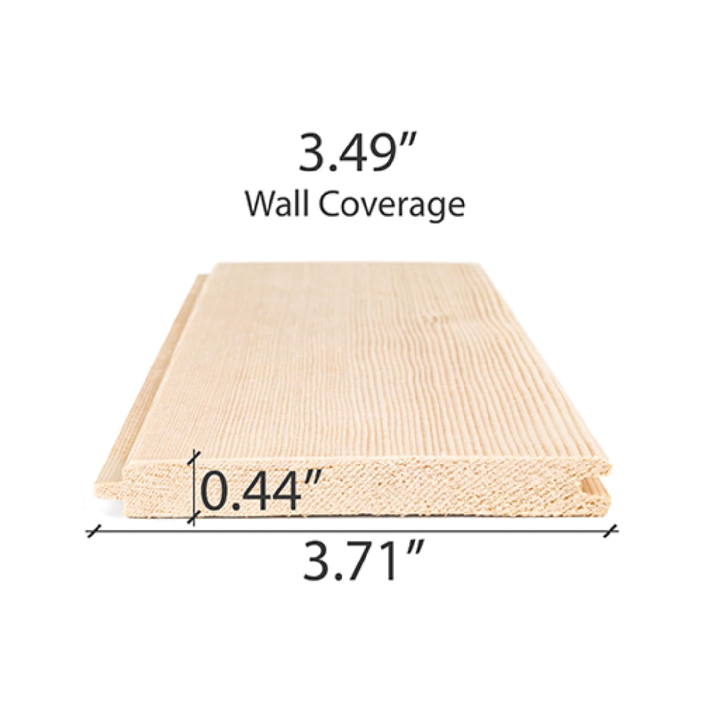 Prosaunas Hemlock 1/2X4 Vertical Grain T&G V2E Sauna Wall Wood