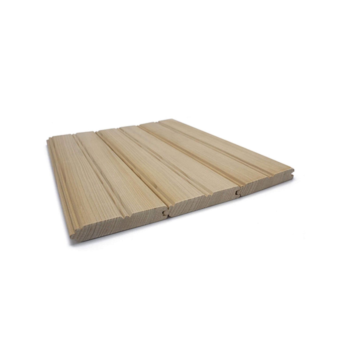 Prosaunas Hemlock 1X4 Vertical Grain T&G V2E Sauna Bench Wood