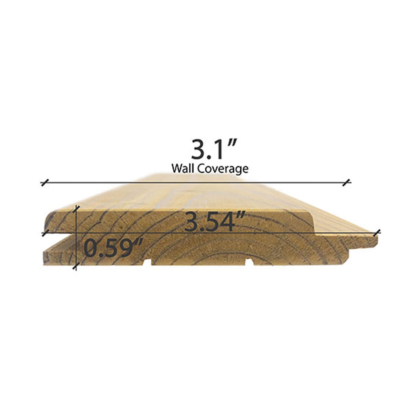 Prosaunas Thermo-Spruce 1X4 T&G STP Sauna Wall Wood