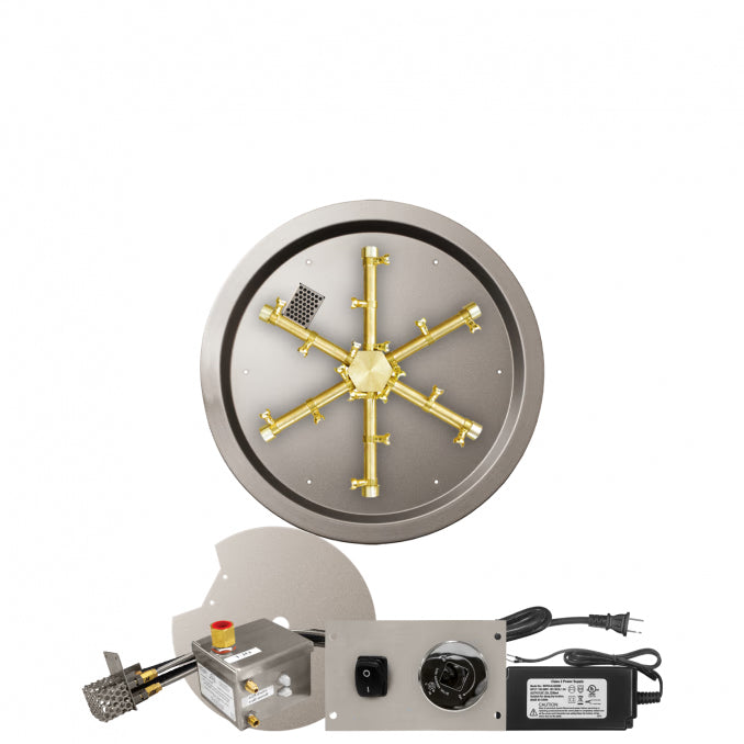 Pro-Series Brass Round Burning Spur Pan - Electronic Ignition