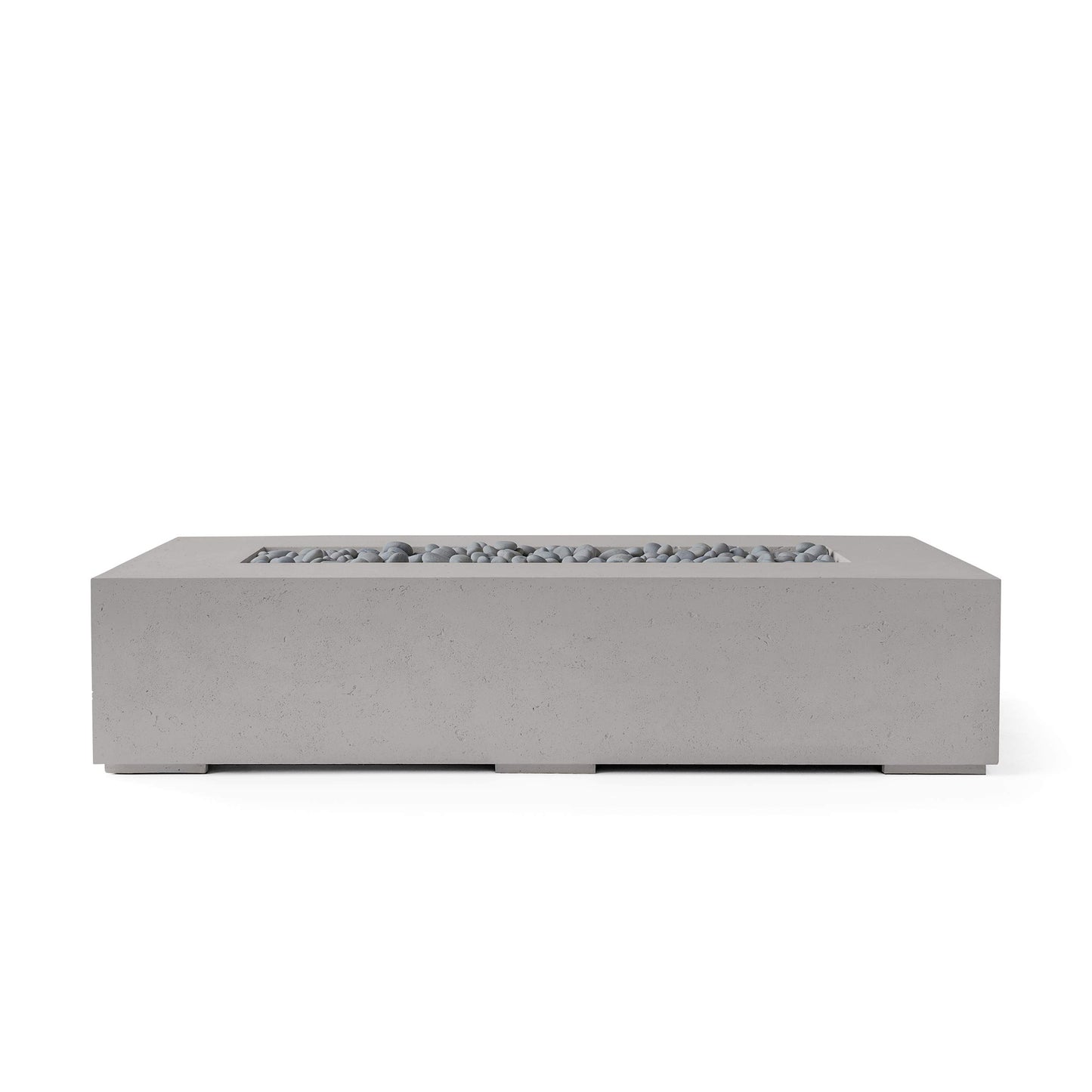 Sonoma 56" Rectangle Concrete Fire Pit - Match Lit