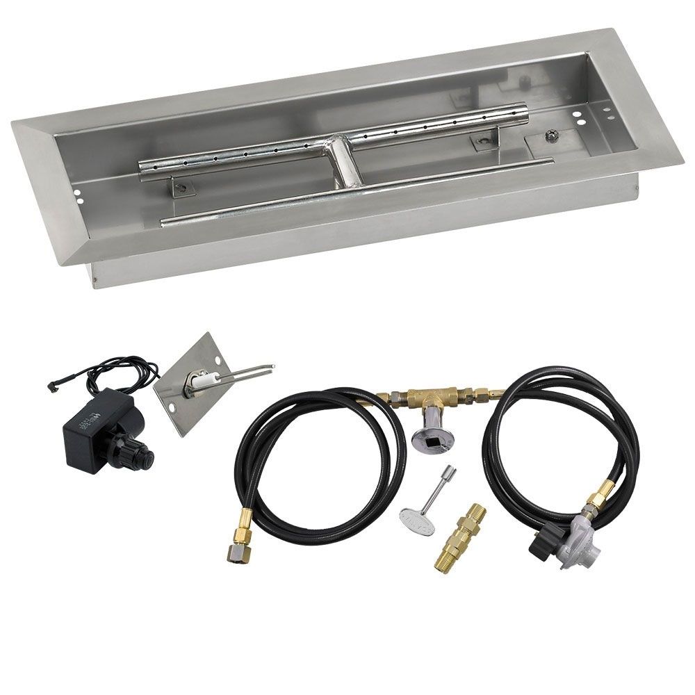 Rectangular Stainless Steel Drop-In Pan with Spark Ignition Kit