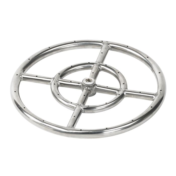 Round Fire Pit Burner - Stainless Steel