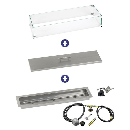 Linear Stainless Steel Drop-In Pan with Spark Ignition Kit - Bundle