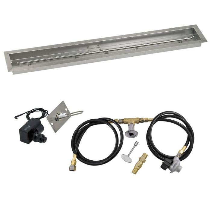 Linear Stainless Steel Drop-In Pan with Spark Ignition Kit