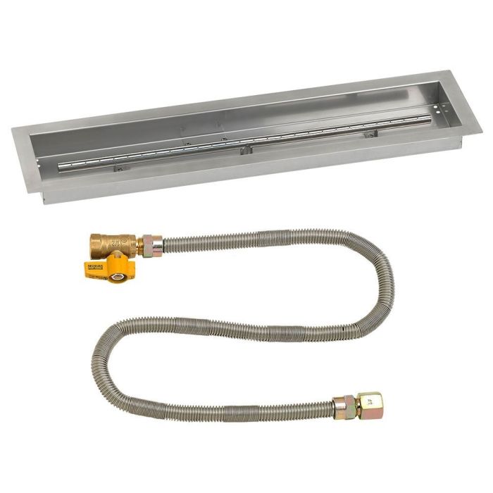 Linear Stainless Steel Drop-In Pan with Match Lit Kit