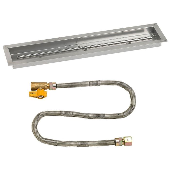 Linear Stainless Steel Drop-In Pan with Match Lit Kit