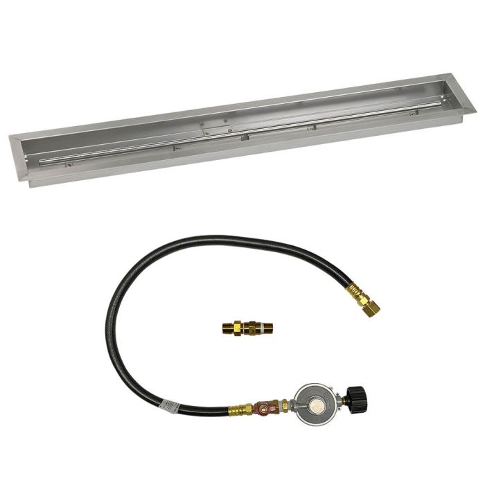 Linear Stainless Steel Drop-In Pan with Match Lit Kit