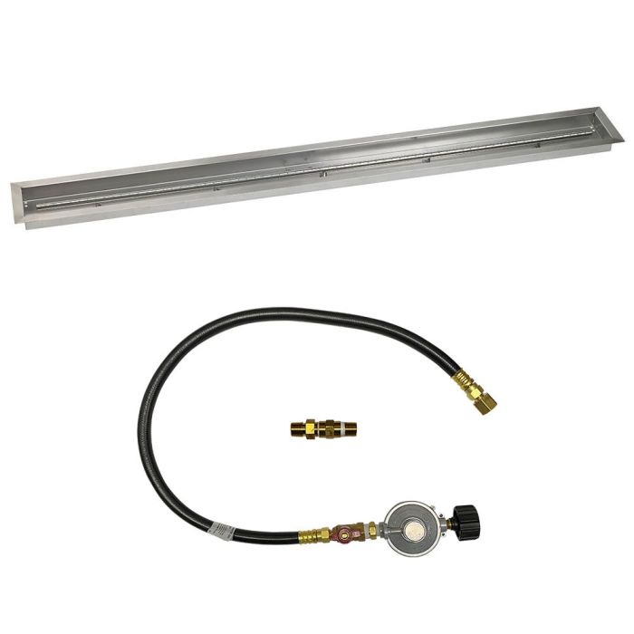 Linear Stainless Steel Drop-In Pan with Match Lit Kit