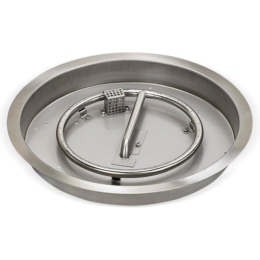 Round Stainless Steel Drop-In Pan with Electronic Ignition Kit, CSA Certified - Bundle