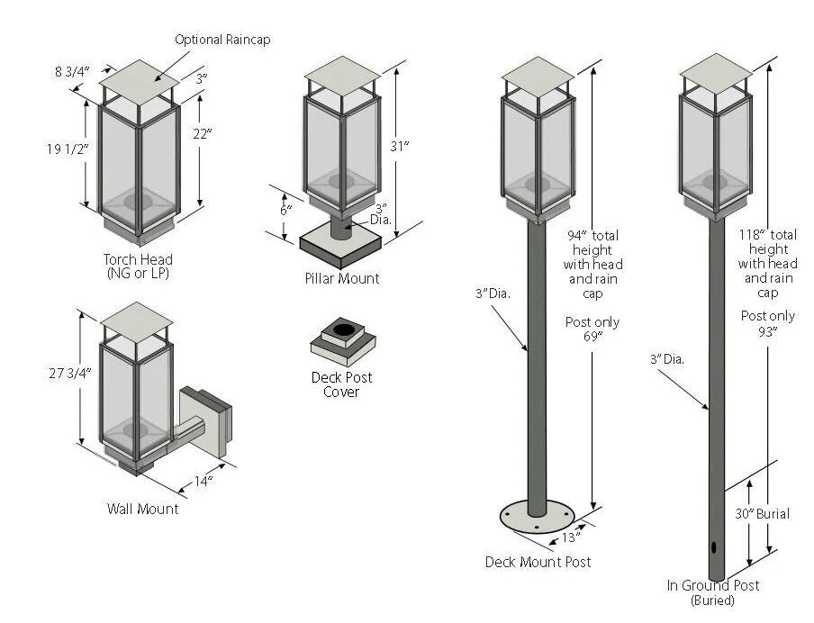 Tempest Torch Wall Mount Assembly